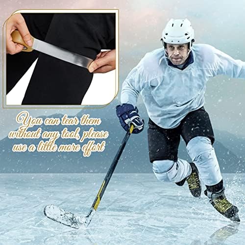 Meooeck 16 Rolls Clear Hockey Sock Tape Adhesive Clear Hockey Tape Easy to Tear Hockey Stick Tape višenamjenska