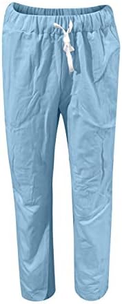 Pantalone plus veličine elastične pantalone sa vezicama struk ženske Casual pamučne pantalone