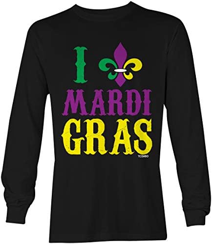Volim Mardi Gras - Fleur de lis Nola unisex majica s dugim rukavima