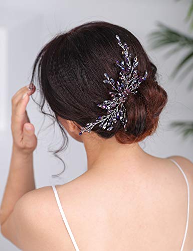 Ponačajljiva češljem za kosu Sparkly Crystal Wedding Combing Bridal Klip za kosu Šarena kosa