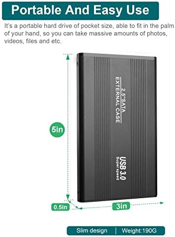 Vanjski tvrdi disk 1to, USB3.0 aluminijumska memorija za PC, Xbox One, Desktop, Laptop, Chromebook,