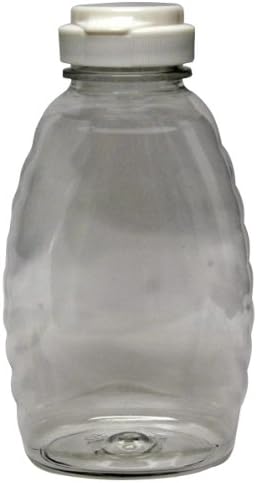Mann Lake CN240 plastična flaša sa 24 pakovanja sa bijelim preklopnim gornjim poklopcem, 8 unci
