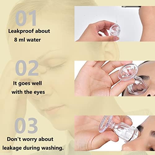 2 kom staklena čaša za pranje očiju Clear Eye Flush Cup Prijenosni komplet za pranje očiju za ispiranje očiju