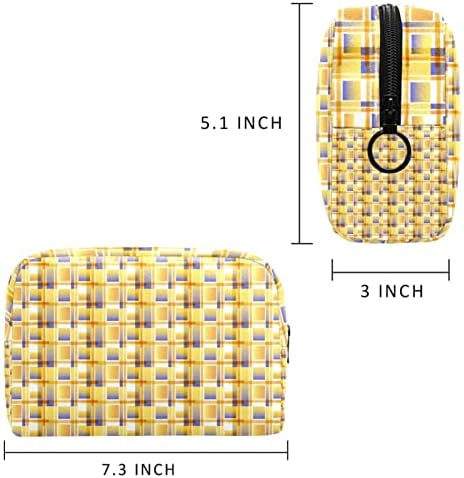Žuta ljubičasta kvadratna torba za šminku patentne torbice Slatka velika putna kozmetička torba za žene za žene