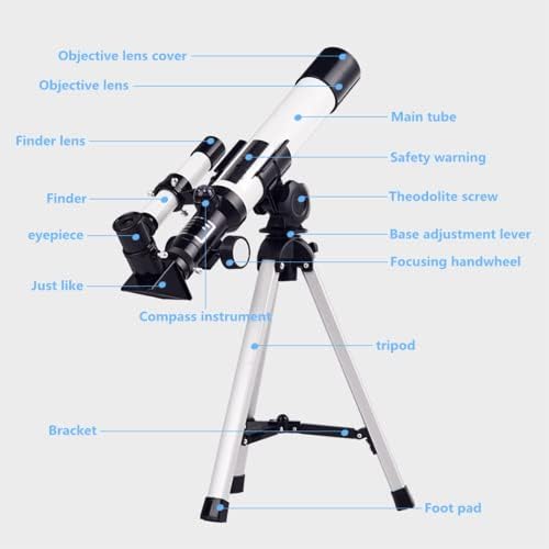 WHMMCO teleskop za djecu, prijenosni HD vanjski monokularni teleskop, astronomski refraktor teleskop s podesivim