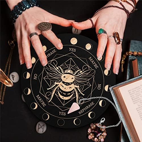 Craspire ploča sa klatnom pčela Radiestezija divinacija metafizička oglasna ploča 7,9 inča drvena