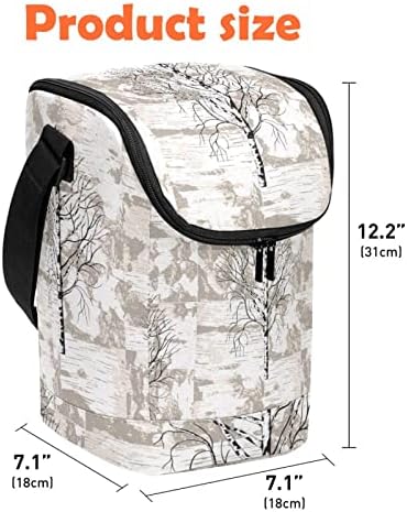 Apstraktna breza slika torba za ručak za višekratnu upotrebu kutija za ručak velika vertikalna kutija za ručak