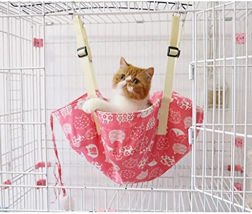 BINGDONGA udobna viseća viseća mreža za kućne ljubimce u kavezu za mačke s podesivim naramenicama i metalnim kukama