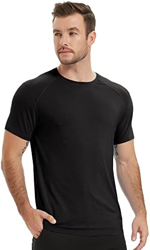 netdraw Muška Bamboo Shirt Shirt dugi / kratki rukav lagana rashladna fitnes T-Shirt za planinarenje
