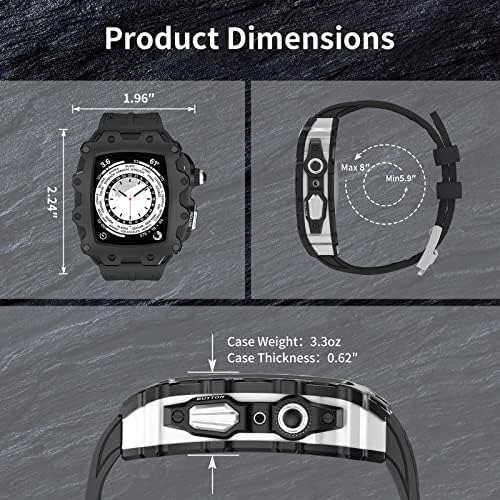 Maalya modifikacijski komplet za Apple Watch seriju 8 45mm Serija 7 45 mm metalna maska ​​+