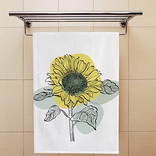 Xollar kupatilo ručnik za kupaonicu Art Suncokret cvjetni listovi 2 komada ukrasni prstima ručnici mekani