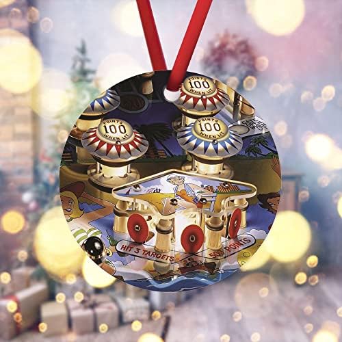 ArogGeld Božić keramički ukrasi,fliper OrnamentLarge vanjski osvijetljeni Božić Balls Blackout voće Strip za krštenje