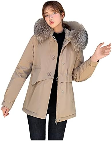 Čvrsta boja labav lijepi kaput Ladie's School Countly rukava, pamučna kapuljača Zip Udobne kapuljače Jesenski kaputi za žene