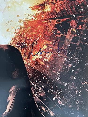 Christopher Nolan potpisan autogram 27x40 puni veličine Postavi poster - u glavi Christian Bale Michael Caine