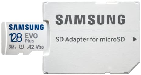 Samsung Evo Plus 128GB MicroSDXC memorijska kartica radi sa DJI Mavic Air, Air 2, Air 2s Drone 4k V30 U3 UHS-I SD Klasa 10 kartica sa svime osim Stromboli microSD čitačem kartica