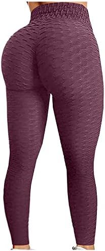 Duowii joga hlače za žene plus veličine High struk mjehurić fitness struk vježbe HIP ženska joga trčanje