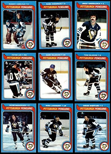 1979-80 TOPPS Pittsburgh Penguins u blizini Team Set Pittsburgh Penguins Ex Penguins