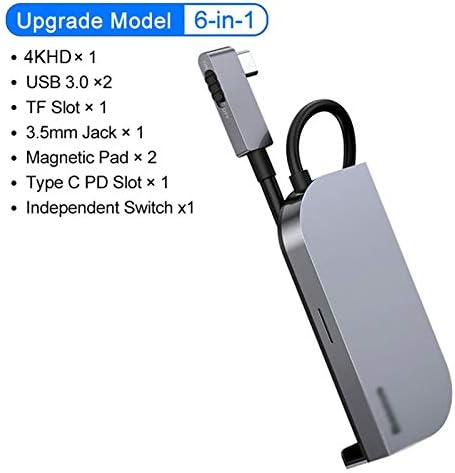 ZHYH 6 u 1 USB C HubType C Hub na 4K USB 3.0 PD Port 3.5 mm Jack USB - C USB Hub Adapter
