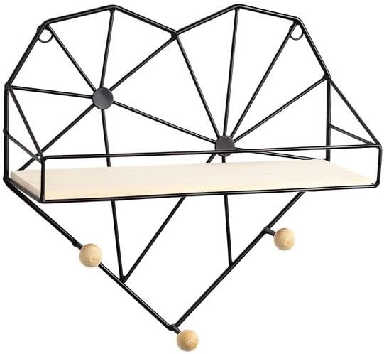 JFUYJK Jednostavno geometrijsko oblikovanje srca plutajuće polica Željezac Početna Dnevna soba Zidni viseći