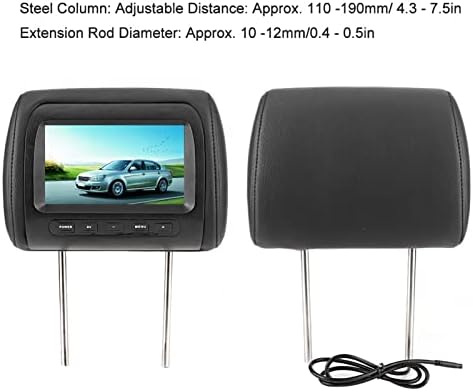 Video playeri za glavu, Akozon 2pcs 7 u bežični upravljački kontrolni igrač glasova za glavu LCD video monitor MP5 Display Car DVD monitor
