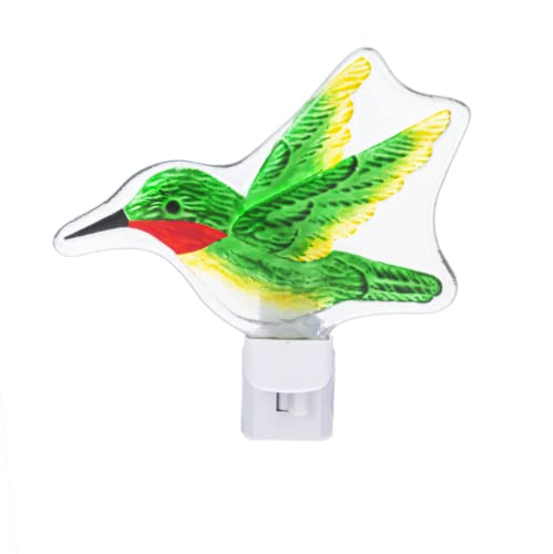 Ganz Hummingbird noćno svjetlo, staklo, poklon, širina 5,50 inča, 3,87-inčna dubina, 6.13-inčna visina, višebojna