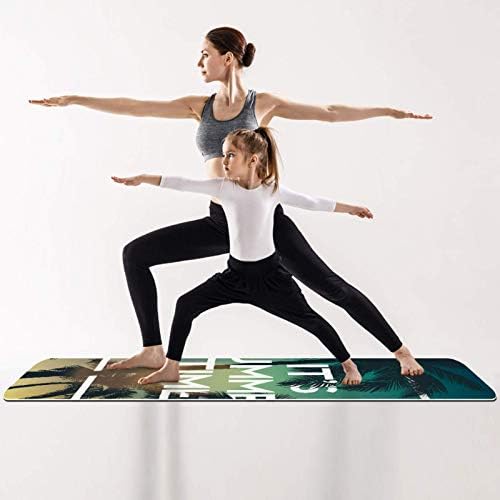 Unicey ljeto vrijeme Palme debeli Non Slip Vježba & fitnes 1/4 yoga mat za Yoga Pilates & Pod fitnes vježbe