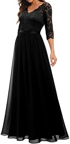 Dopocq koktel haljine za žene 2023 Vintage čipka V izrez dugačak / kratki rukav vjenčanica za