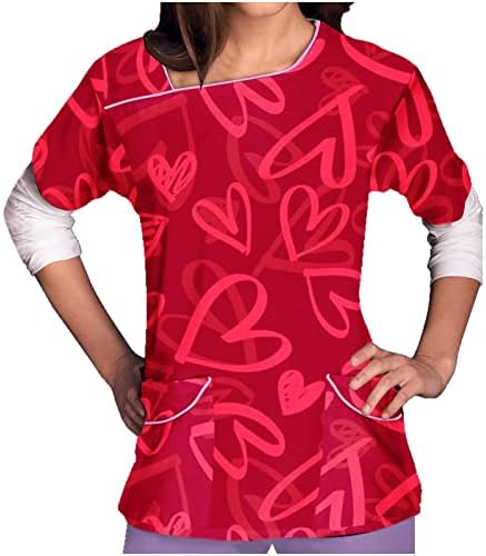 Žena 2023 odjeća modna kratka rukava Crewneck V izrez Grafički piling bluza Thirt Summer Fall
