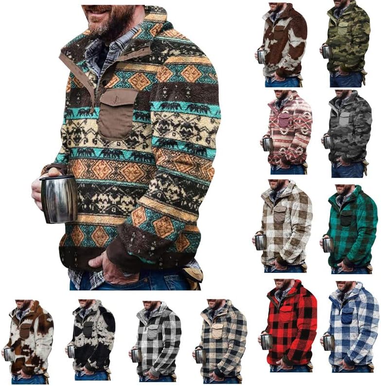Onost muške muške škrtske fleece sherpa fleece pad jakna za zimu jesen zima topli pulover kaputić