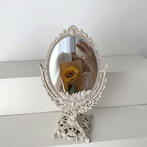 N / A Ogledalo Za Šminkanje Cutelife Nordic Silver Plastic Retro Dekorativno Ogledalo Ogledalo Za Spavaću Sobu Nepravilno Vertikalno Stakleno Ogledalo (Boja :Bež, Veličina