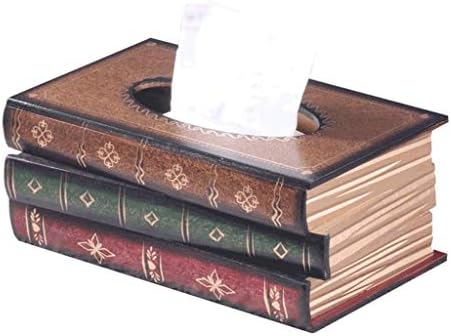 Stidypt tkivo kutija Creative Retro Drveni ukrasi Simulacija knjiga Tkiva kutija za pohranu papira mali ukrasi