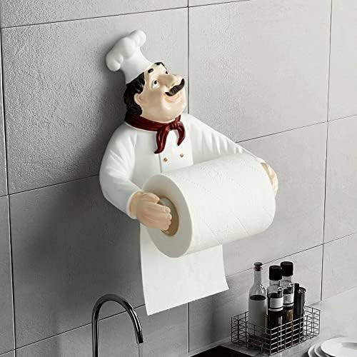 Elksdut Cartoon Chef Holder za papir, zidna smola kuhinjska papirnati papir za ručnik multifunkcionalni