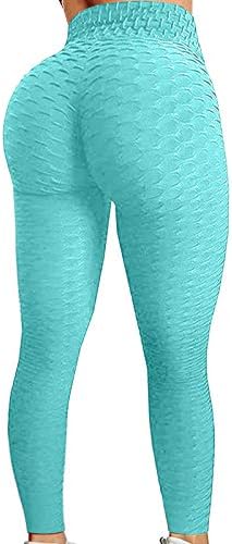 Yalfjv vezice Casual pantalone žene Žene džepne pantalone trenirke štampane udobne pantalone visokog