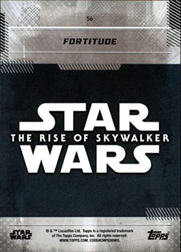 2019 TOPPS Star Wars Raspon Skywalker serije Jedna 56 Forttude Trgovačka kartica