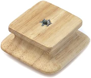 Mewutal 6pcs Drvena ručka, kvadratna nedovršena drvena gumba za ladicu - ručka ladice za namještaj u ormariću