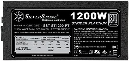 Silverstone Technology Strider 1200W 80 Plus Platinum modularni PSU 1200 Napajanje