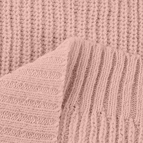 Mebamook ženski džemper haljina modna casual pletena čvrsta boja dugih rukava dugač dugača mini haljina