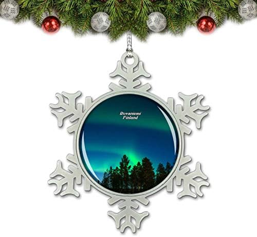 Umsufa Finska Aurora Rovaniemi Božić Ornament Tree Decoration Crystal Metal Suvenir Poklon