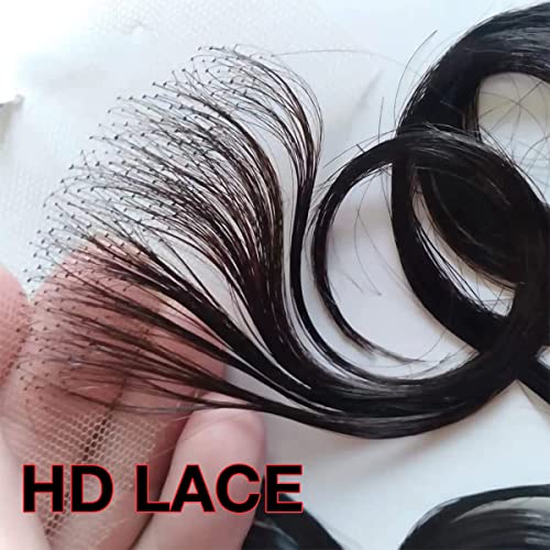 Celebrity baby hair rubs Hair HD čipkasta prozirna ljudska kosa nevidljiva linija kose za višekratnu upotrebu Instant Baby Edge Hair Stripes Djevica ljudska kosa crne djevojke ivice, Crna)