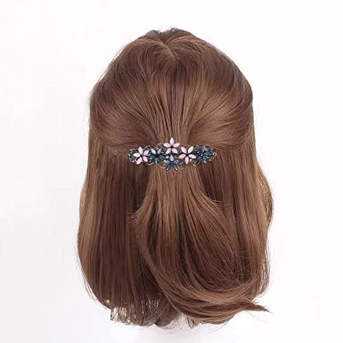 Elegantne štipaljke za kosu od vještačkog kamena za žene i djevojčice 2kom svjetlucave Vintage cvjetne