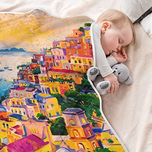 Venecija Water City Unisex Fluffy Baby pokrivač za Crib Toddler pokrivač za vrtić s debelim i mekim materijalom