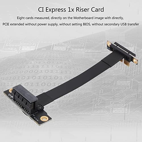 AEBUKGL PCIE X1 Riser kabel dvostruki ugao PCIe 3,0 x1 do x1 kabel 8Gbps PCI 1x Riser kartica - 10cm