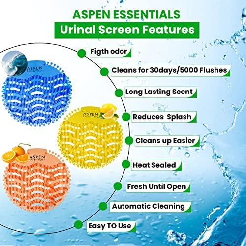 Aspen Essentials pisoar Screens dezodorans | kolači zaštita od prskanja mirisa za toalete dugotrajni miris kupatilo