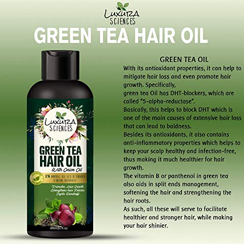 Luxura Sciences ulje za kosu od zelenog čaja sa uljem Luka 200ml za poboljšanje kose za zimu specijalno.