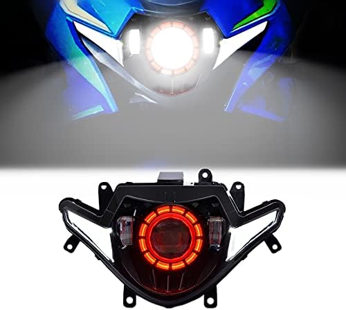 Kt sklop LED farova za Suzuki GSX250R 2017+ Red Angel Eyes DRL Prilagođeno modificirano motocikl Sportbike prednja