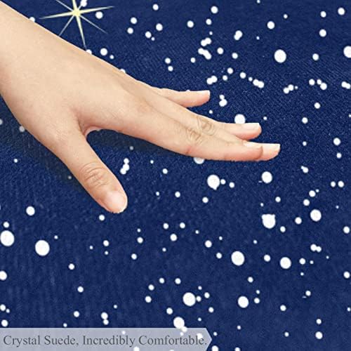LLNSUPPLY 4 Ft okrugla prostirka sa niskim hrpom, svijetla Zvjezdana noć plava beba koja puzi podne prostirke za igru pokrivač za dojenčad dijete za djecu tepih za igru