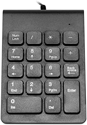 Spacesea USB žičana Numerička tastatura Numpad 18 tipki digitalna tastatura za računovodstvo Teller Laptop