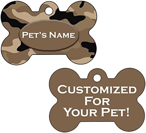 Camo 2-Sided pet Id oznaka za psa / personalizirano za vašeg ljubimca