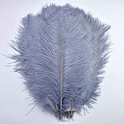 10pcs / Lot 15-70CM siva nojeva pera za zanate Plume DIY veliki Nojevi perja vjenčanje perje dekoracije-Zamihalaa
