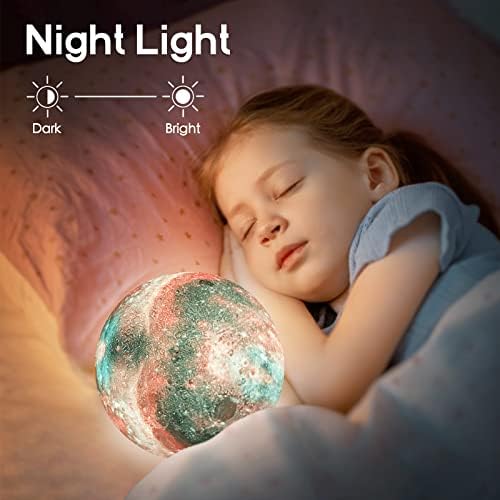 BRIGHTWORLD Moon Lamp 3d štampanje Galaxy Lamp 4,7 inča Mjesečevo svjetlo 16 boja noćno svjetlo za djecu, daljinsko
